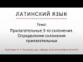 Латинский язык. Lingua Latina. Прилагательные 3-го склонения. Определение склонения прилагательных