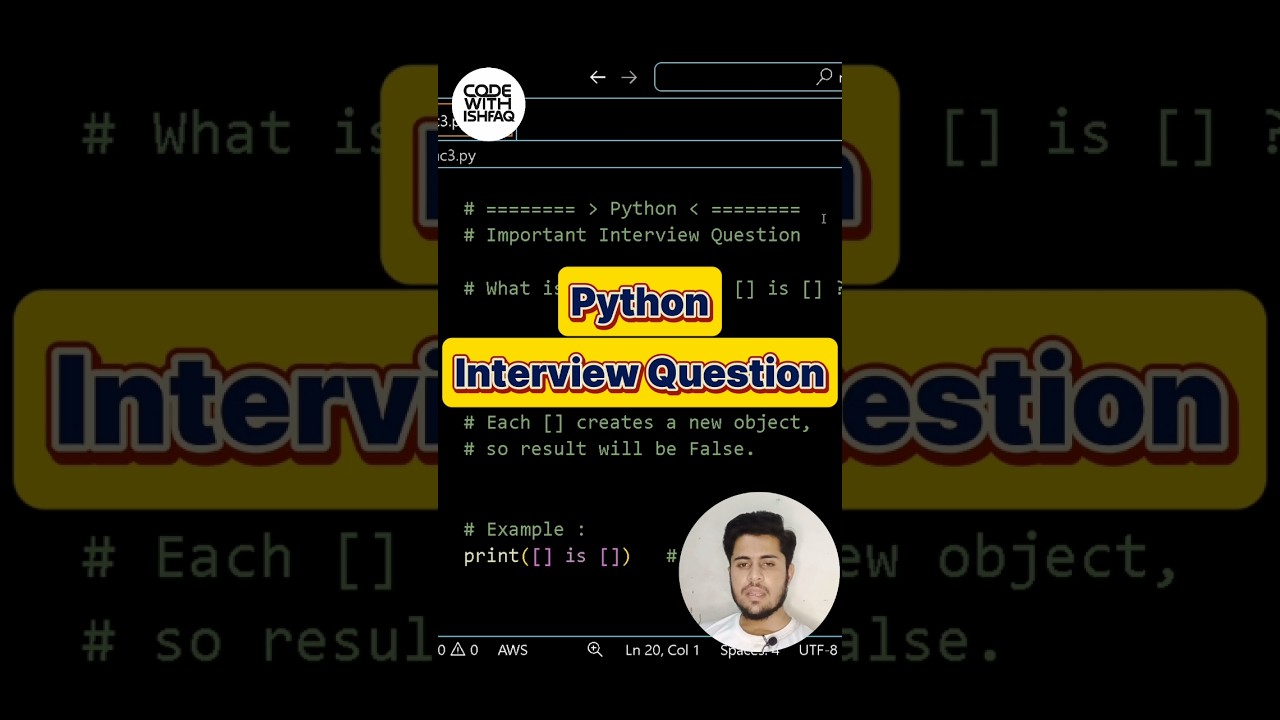 Python Interview Questions and Answers | [ ] is [ ] Output? | Crack Your Python Interviews