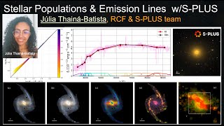 Extracting stellar populations and (mainly) emission line information out of S-PLUS photometry