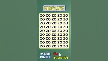 Tell me where OZ? | Brain Teaser IQ Test #shorts #different #puzzles #opticalillusion #quiz