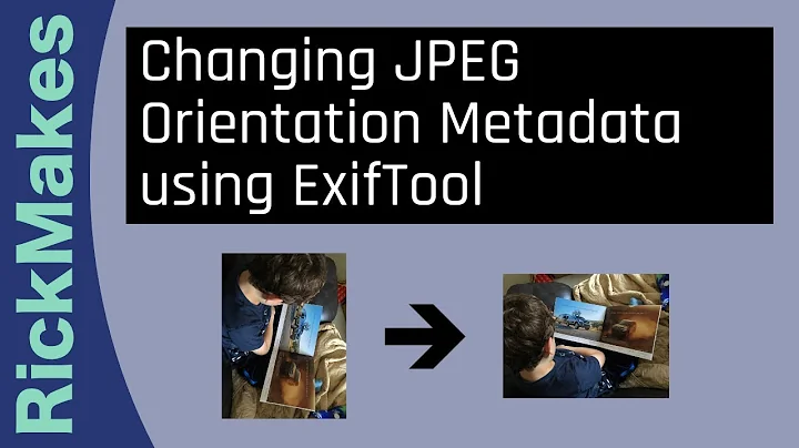 Changing JPEG Orientation Metadata using ExifTool