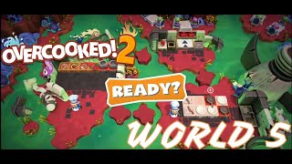 OVERCOOKED! 2 gameplay walkthrough Part 5 - World 5 (Single Player) all 3 Star [PS4 PRO]