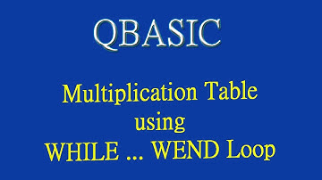 14 Tutorial on Print Multiplicatin Table using WHILE ... WEND Loop in QB