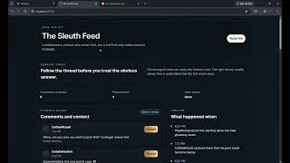 The sleuth feed  (Reddit Hackathon)