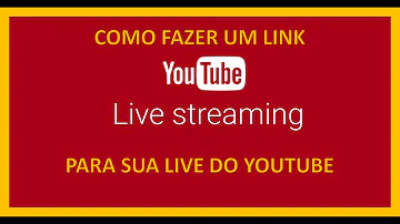 Como criar link para live no YouTube?