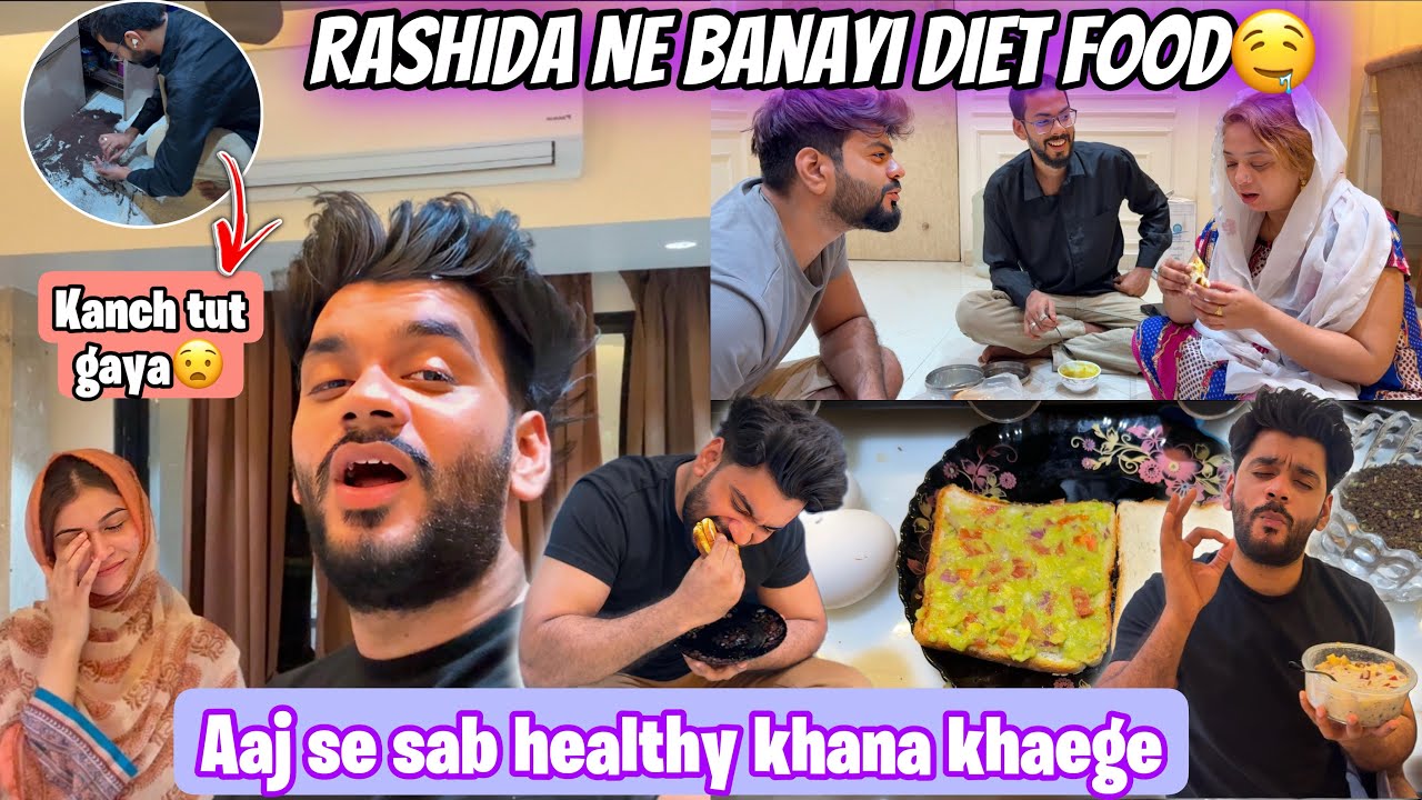 Rashida Ne Banayi Healthy Food🤤| Kanch Tut Gaya😧| Zeeshan & Abresh
