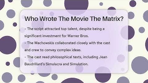 Who Wrote The Movie The Matrix? - The SciFi Reel