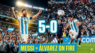 MESSI MAGIC & ÁLVAREZ BRILLIANCE! Argentina Demolish Zambia 5-0 | Full Match Highlights