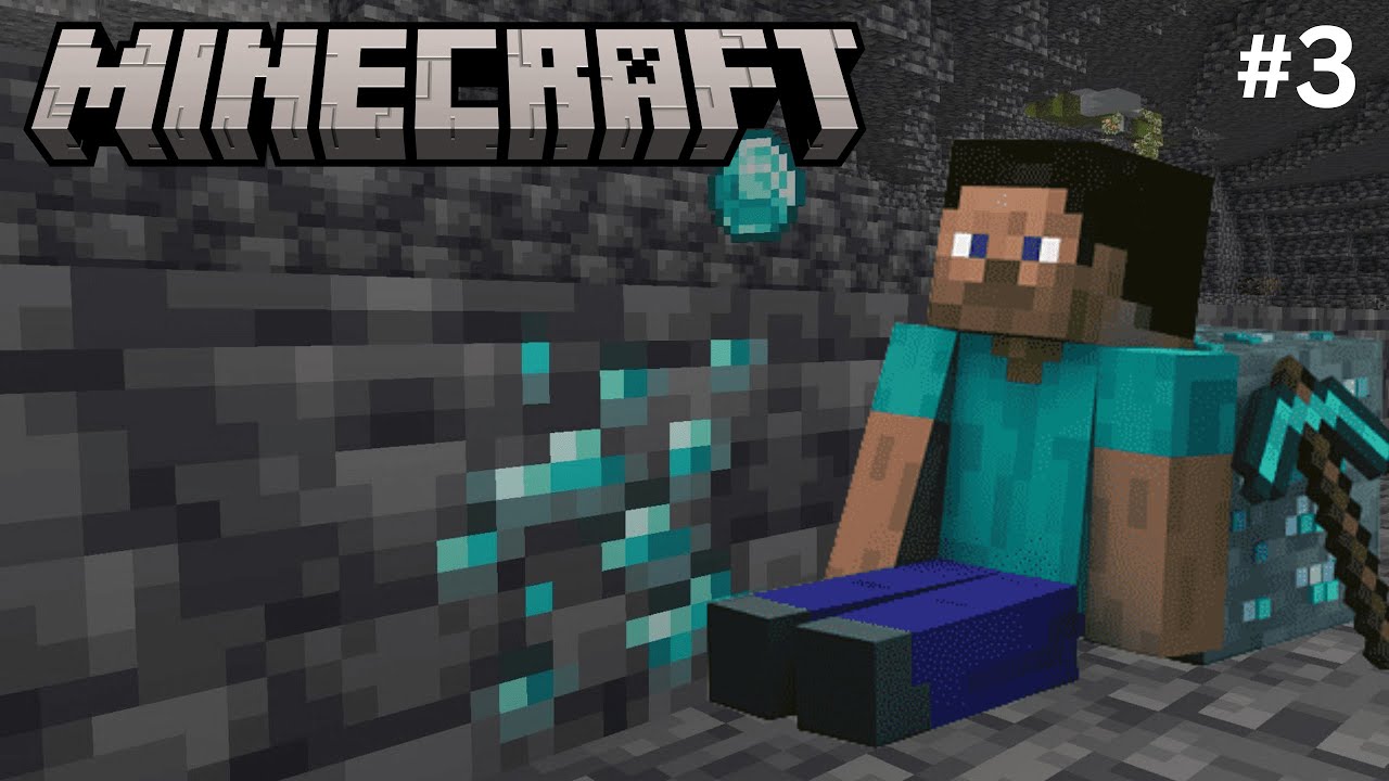 Finding Diamonds In Minecraft | Minecraft Gameplay #3 - YouTube