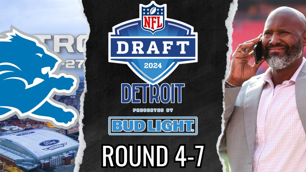 Detroit Lions 2024 NFL DRAFT ROUNDS 47 LIVE STREAM WATCH PARTY w/REAL