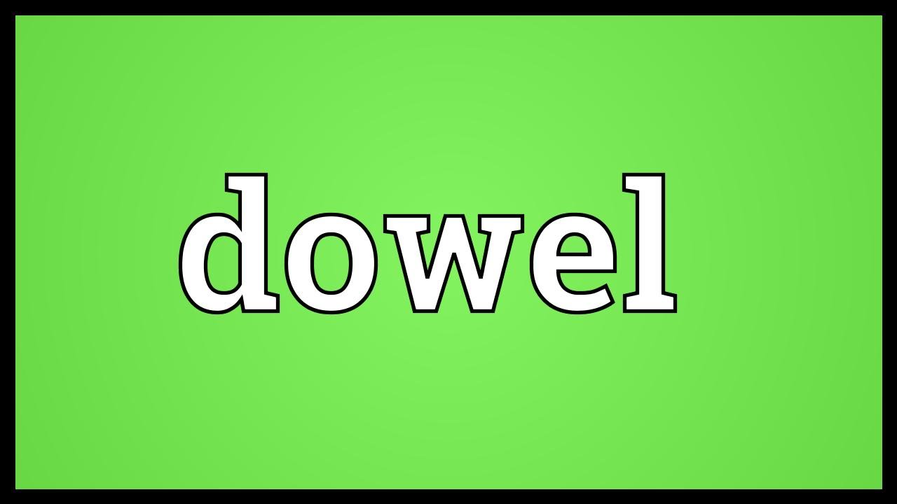 Dowel Meaning YouTube