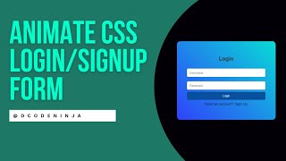 Create Animated Login Signup Form Html Css Javascript