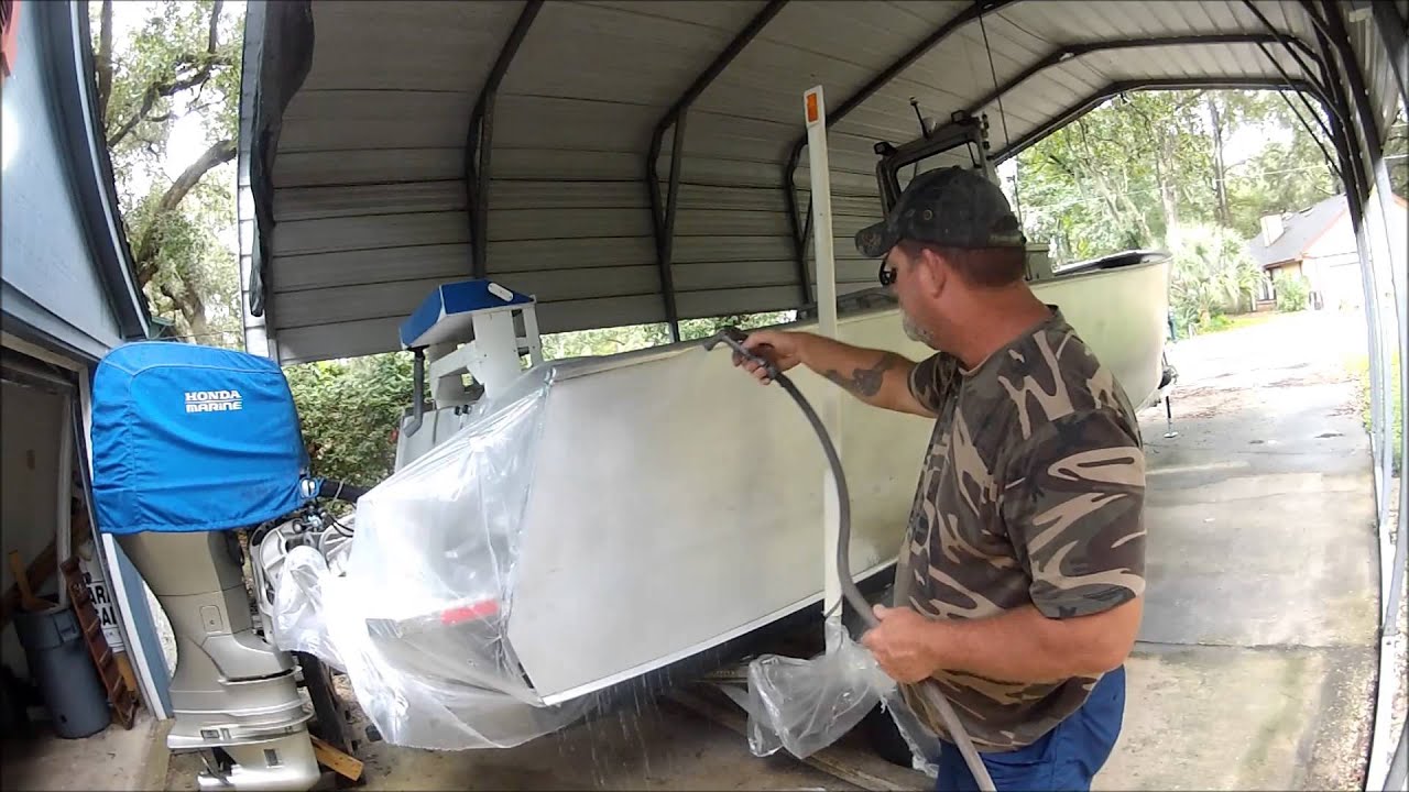 sharkhide aluminum cleaner, acid washing boat, - youtube