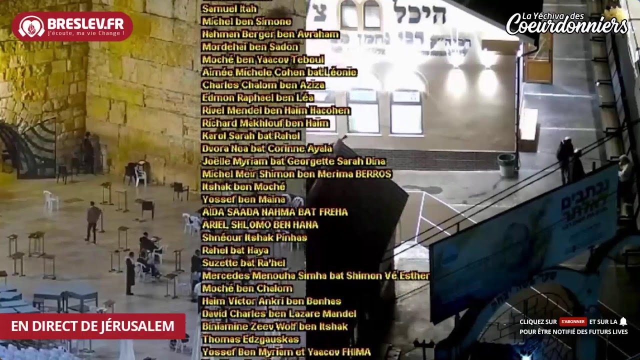 LIVE TIKOUN HACLALI - 2 HECHVAN - Breslev - Ouman -