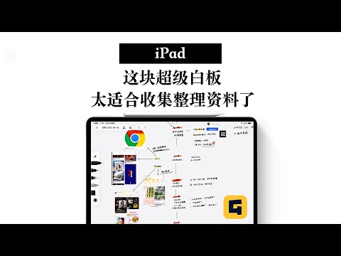【iPad】这块超级白板厉害 可手写思维导图、各种资料都能放