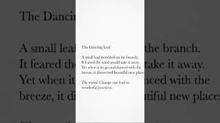 The Dancing Leaf 🍃 Beautiful Moral Story | Go With the Flow #shorts