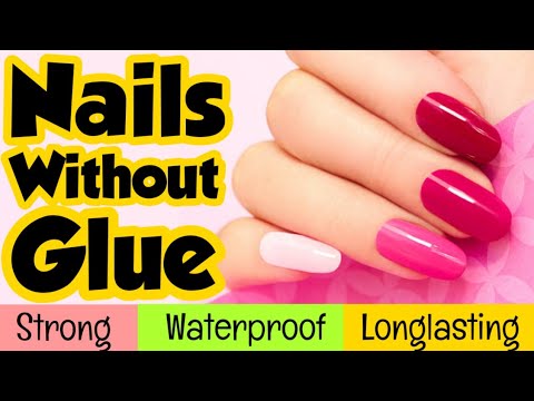 Homemade fake nails without glue | how to make fake nails | strong fake nails | Sajal Malik