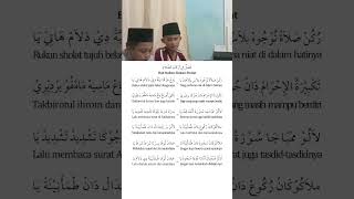 Nadzom Rukun Sholat Metode Nidzomi