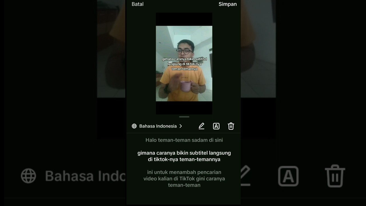 Cara Buat Subtitle Di Video TikTok Langsung 