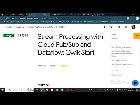 Stream Processing with Cloud Pub/Sub and Dataflow: Qwik Start