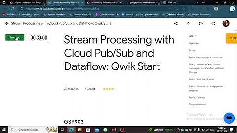 Stream Processing with Cloud Pub/Sub and Dataflow: Qwik Start