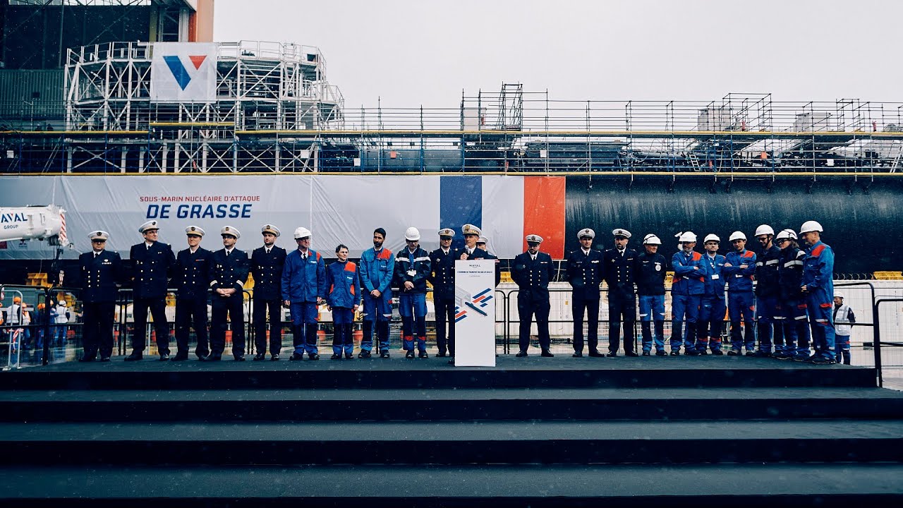 French shipbuilder Naval Group launched the 4th Barracuda-class nuclear submarine, De Grasse (S638)