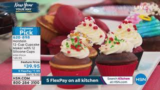 Holstein 12Cup Cupcake Maker With 12 Silicone Cups