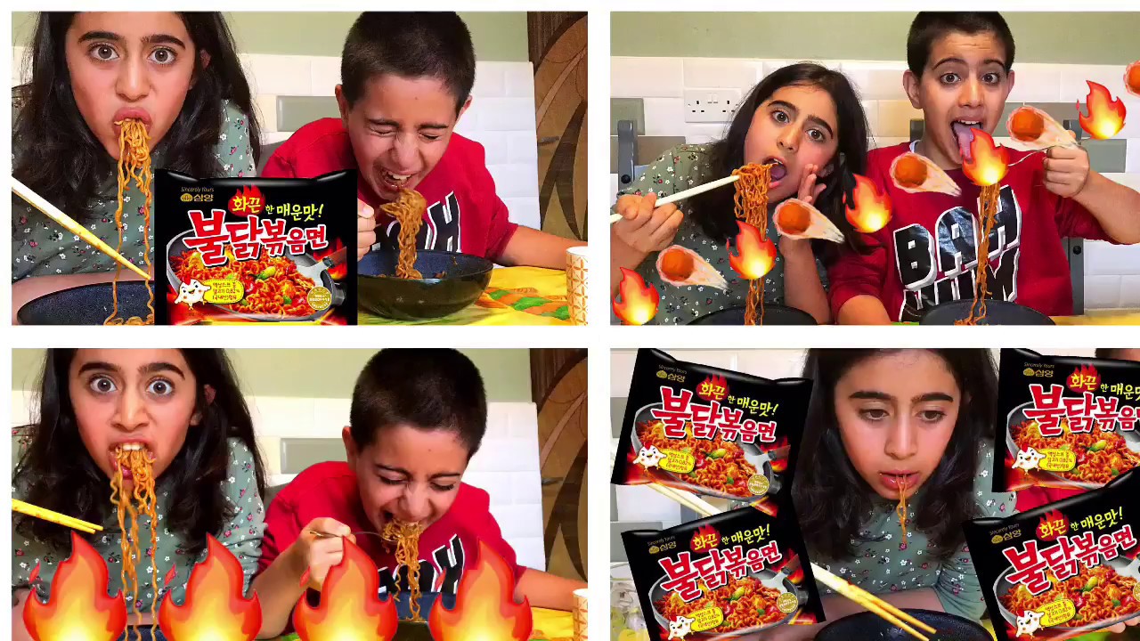 SPICY KOREAN FIRE NOODLE CHALLENGE! *GONE WRONG* *FARTING* Sister VS
