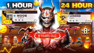 Transforming My 8-Year-Old Noob ID Into Prime 8 ID 🤑 in Just 24 Hours!🔥