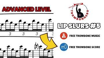 "ADVANCED Lip Slurs #5" - Trombonhero - Trombone Score Exercise Play Along Workout