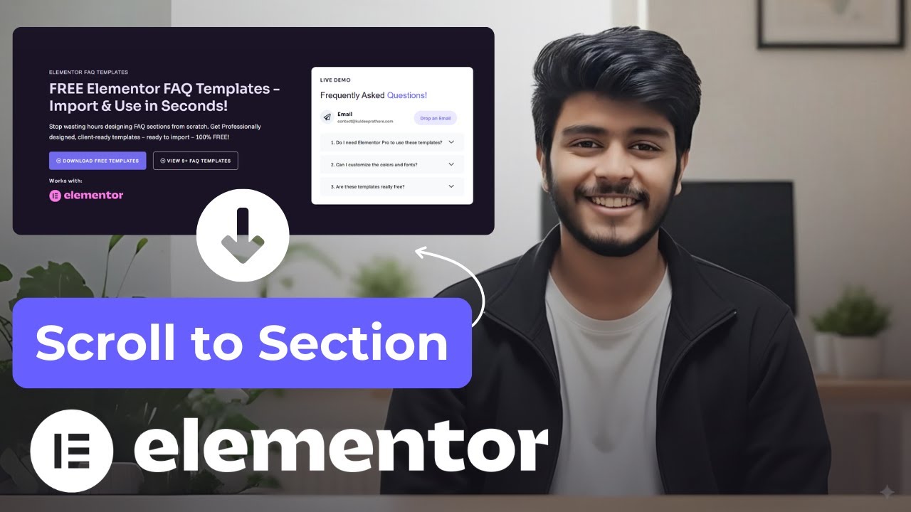 (Under 1 Min) Elementor Scroll to Section Button Tutorial | Quick ...