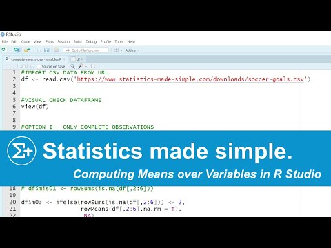 Computing Means over Variables in R Studio