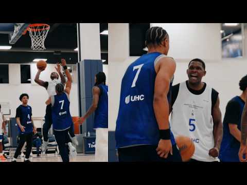 Anthony Edwards talking trash after bucket in scrimmage at training camp 😂