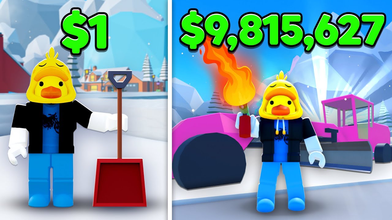 I Upgraded from a $1 to $9,815,627 Snow Shovel in Roblox!