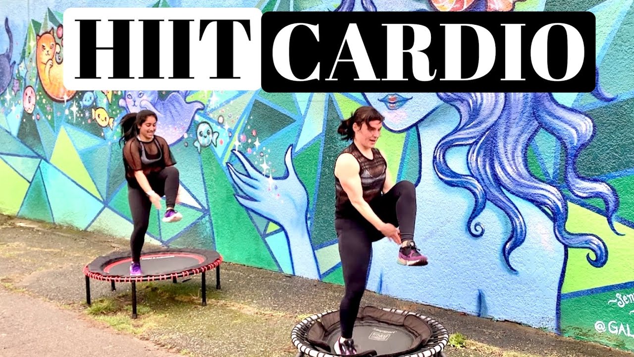 30 Min Mini Trampoline Rebounder HIIT Cardio Workout YouTube