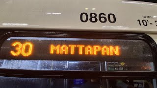 [RARE] Riding the full MBTA route 30 to Mattapan. (announcements only)