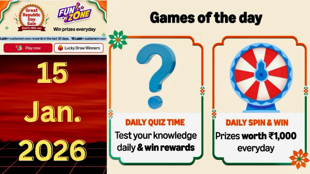 Amazon Daily Quiz Answer Today | Amazon Daily Quiz Time | Amazon Daily Spin & Win | Games of the day