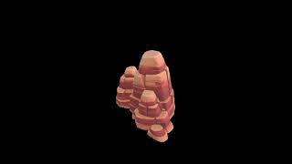 Low Poly Stylized Arid Rock Corner