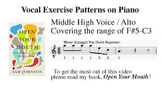 Vocalise: Descending Minor Chord Repeater for Altos | Piano Track | Open Your Mouth Series