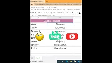 Translate Text to any language in Google Sheets in Tamil #shorts