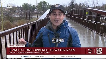 Nick Ciletti in Yavapai County Wednesday morning covering flooding and evacuations