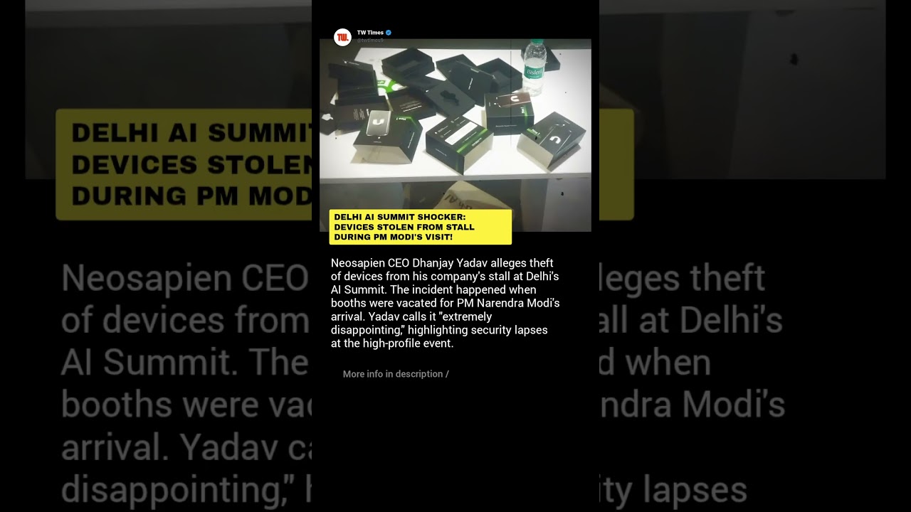 Delhi AI Summit Shocker: Devices Stolen from Stall During PM Modi's Visit!