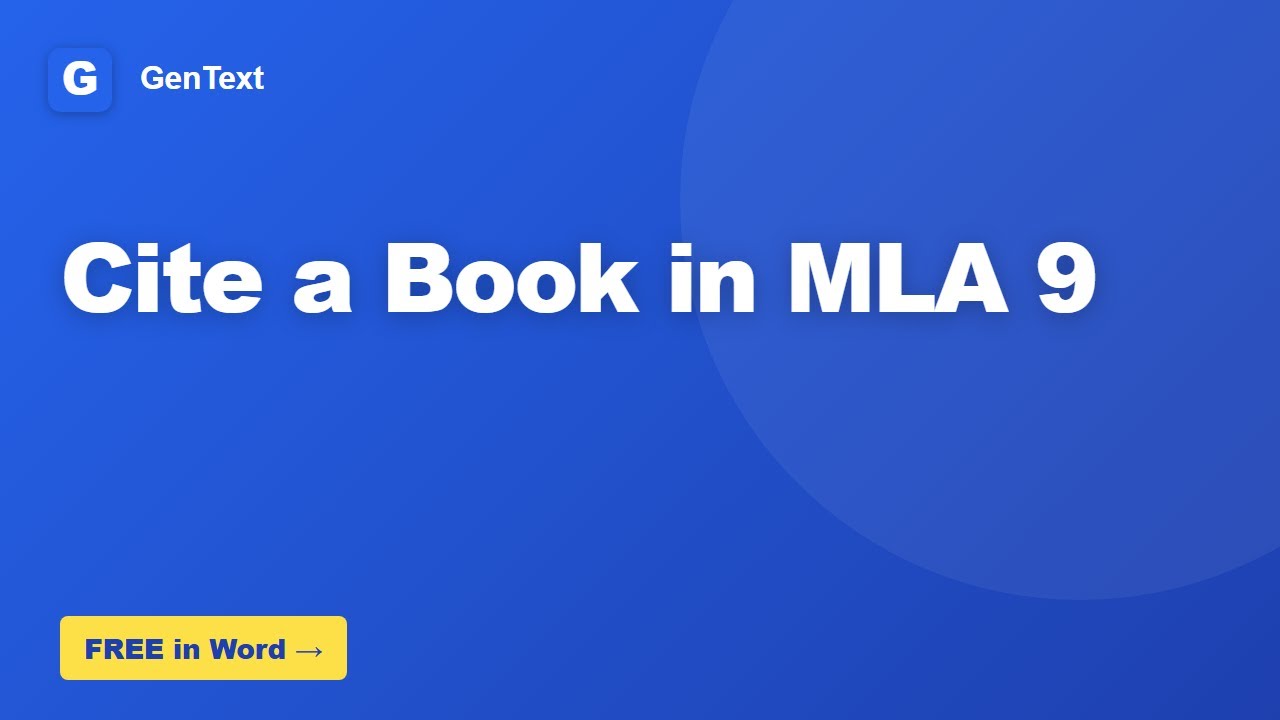 How to Cite a Book in MLA 9