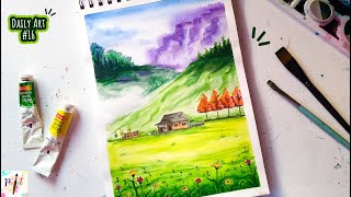 Watercolor Landscape Illustration Step by Step | Beautiful Switzerland Scenery Painting | Paint It by Paint It With Shraboni 243 views 2 years ago 12 minutes, 42 seconds