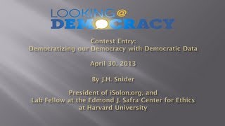 Democratizing our Democracy with Democratic Data