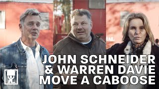 John Schneider & Warren Davie Move A Caboose