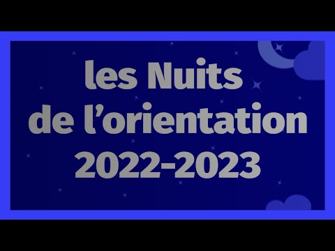 Nuits de l'orientation 2022-2023