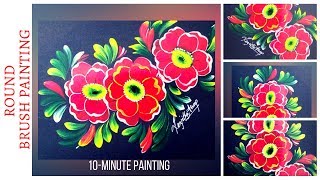 easy painting acrylic paint quick floral pattern