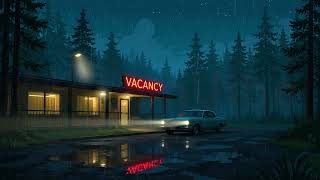 Forest Motel – Animated Neon Rain Background | Retro Night Road Ambience for VTuber