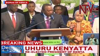 Kenyatta declared winner of Presidential election.